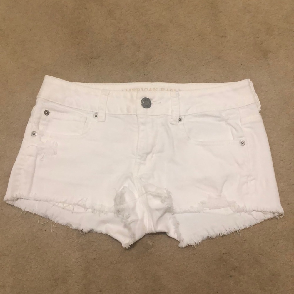White Cutoff Shorts